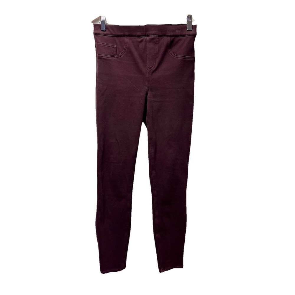 Spanx‎ M Wine Jeanish Ankle Leggings Jeggings Shape 20018R Denim Tummy Control